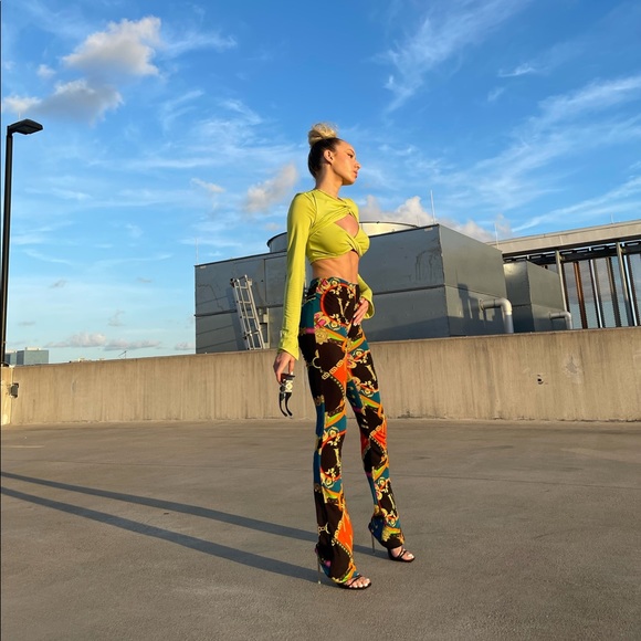 ❌SOLD❌FINAL MARKDOWN Versace Pantaloni Printed Jersey Pants XS S 38 - Picture 3 of 9